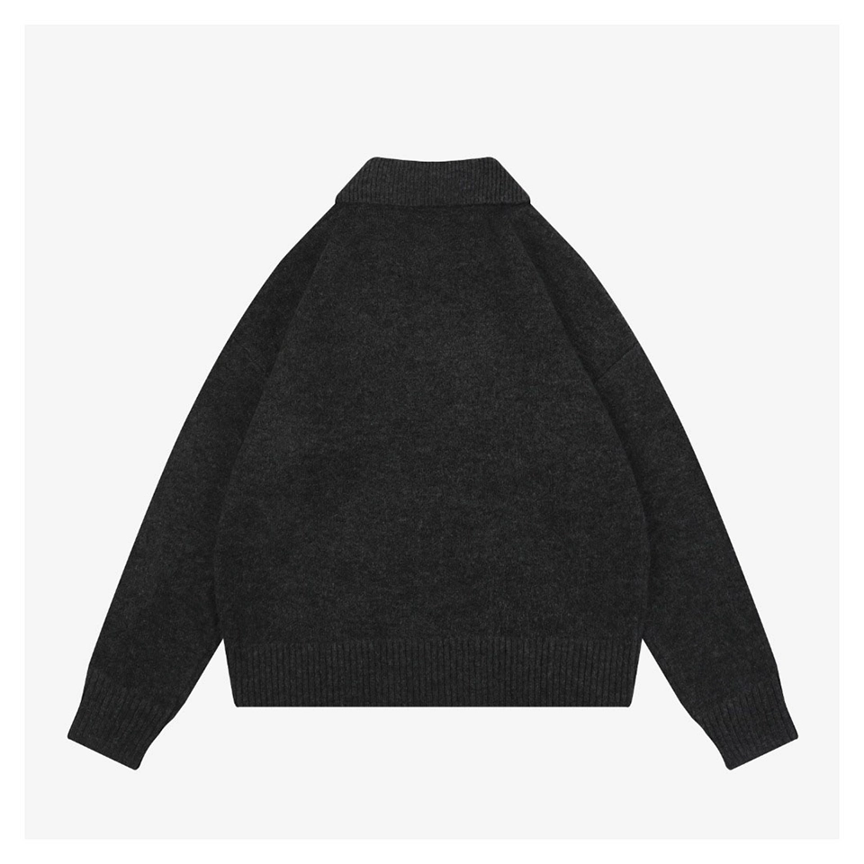 Ami Heart Logo Polo Sweater Back view