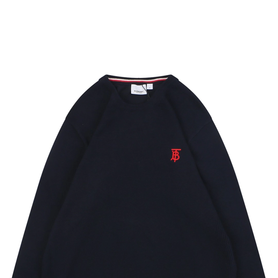 BBry BT Logo Embroidered Crewneck Sweater