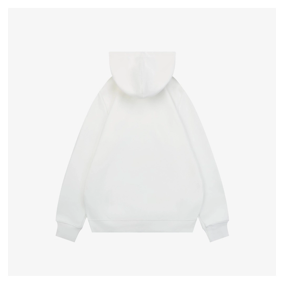 BBry Multicolor Equestrian Print Hoodie White