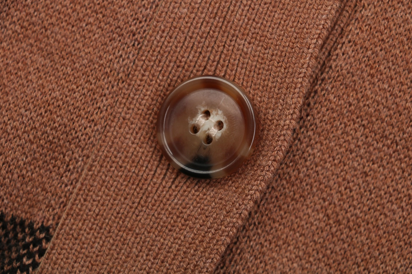 BBry Oversized Check Wool Cardigan Button