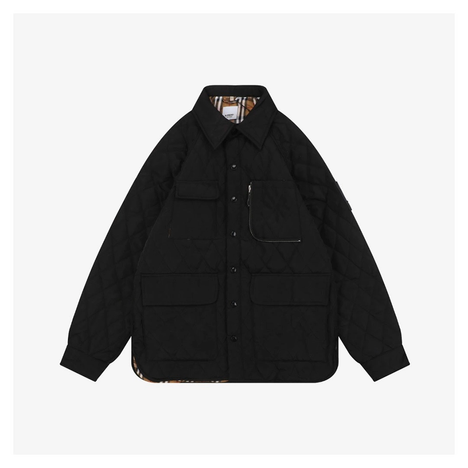 BBry Reversible Vintage Check Multi-Pocket Jacket Front view