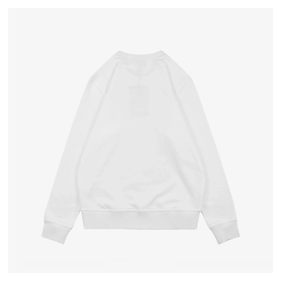 BBry Teddy Appliqué Crewneck Sweatshirt White Back view
