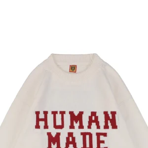 Human Made Tiger Graphic Jacquard Knit Sweater White