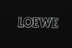 L Anagram Embroidered Cotton Sweatshirt Black Brand