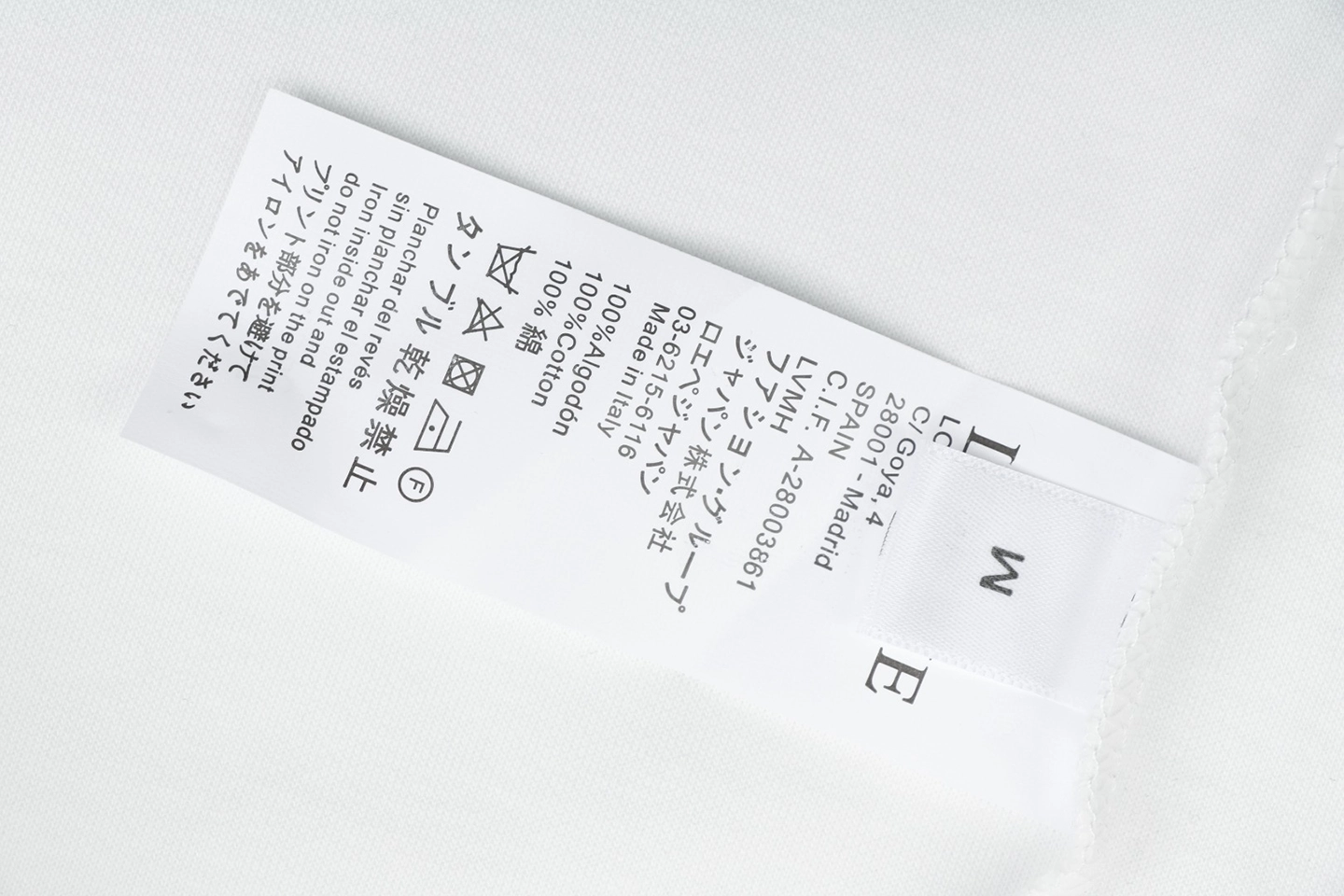 L Anagram Embroidered Cotton Sweatshirt White Wash label