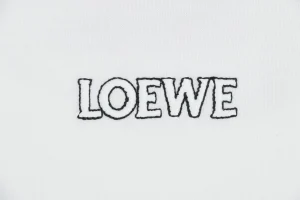 L Anagram Embroidered Cotton Sweatshirt White Brand