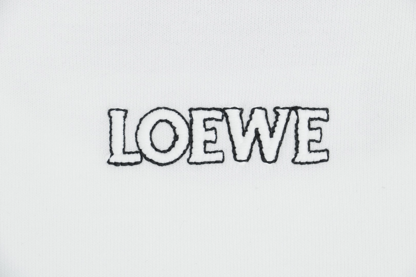L Anagram Embroidered Cotton Sweatshirt White Brand