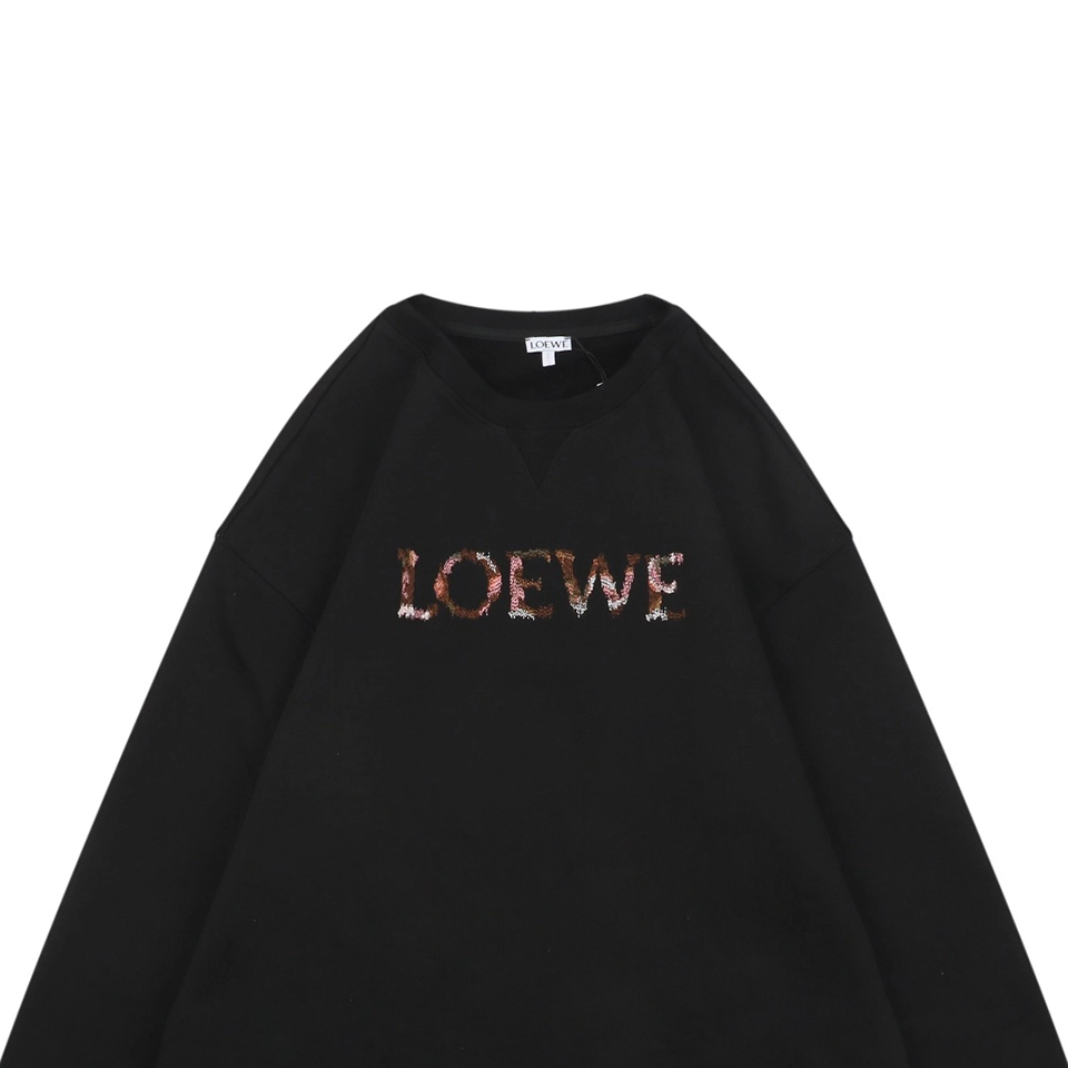 L Gradient Embroidered Logo Crewneck Sweatshirt