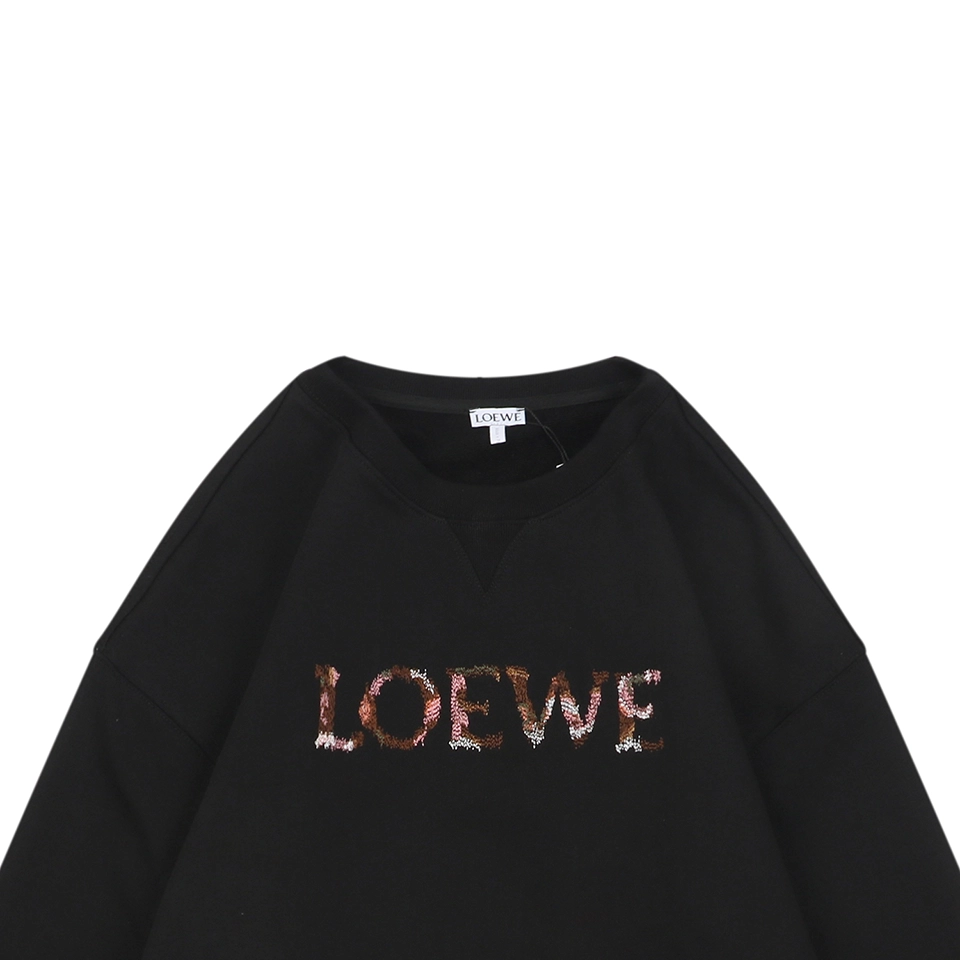 L Gradient Embroidered Logo Crewneck Sweatshirt