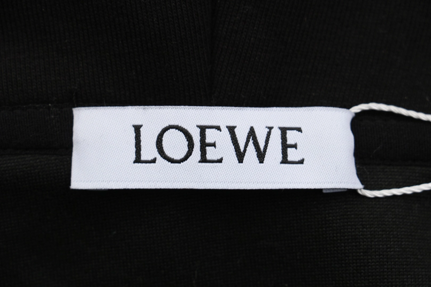 L ON Logo Patch Pocket Hoodie Black Brand label