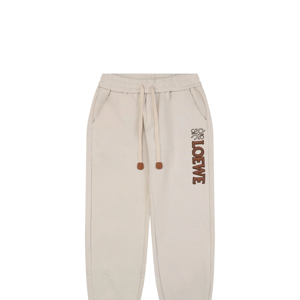 L x ON Logo Sweatpants Beige