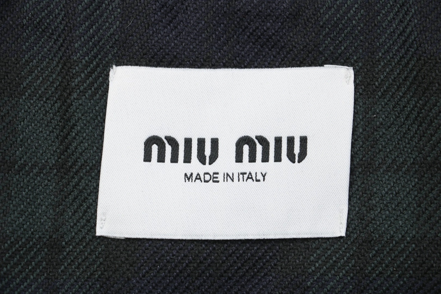 MM Dark Green Plaid Quilted Padded Jacket Brand label