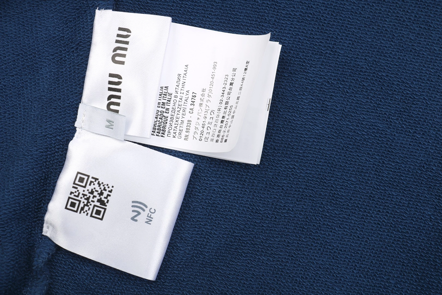 MM Klein Blue Polo Sweatshirt Wash label