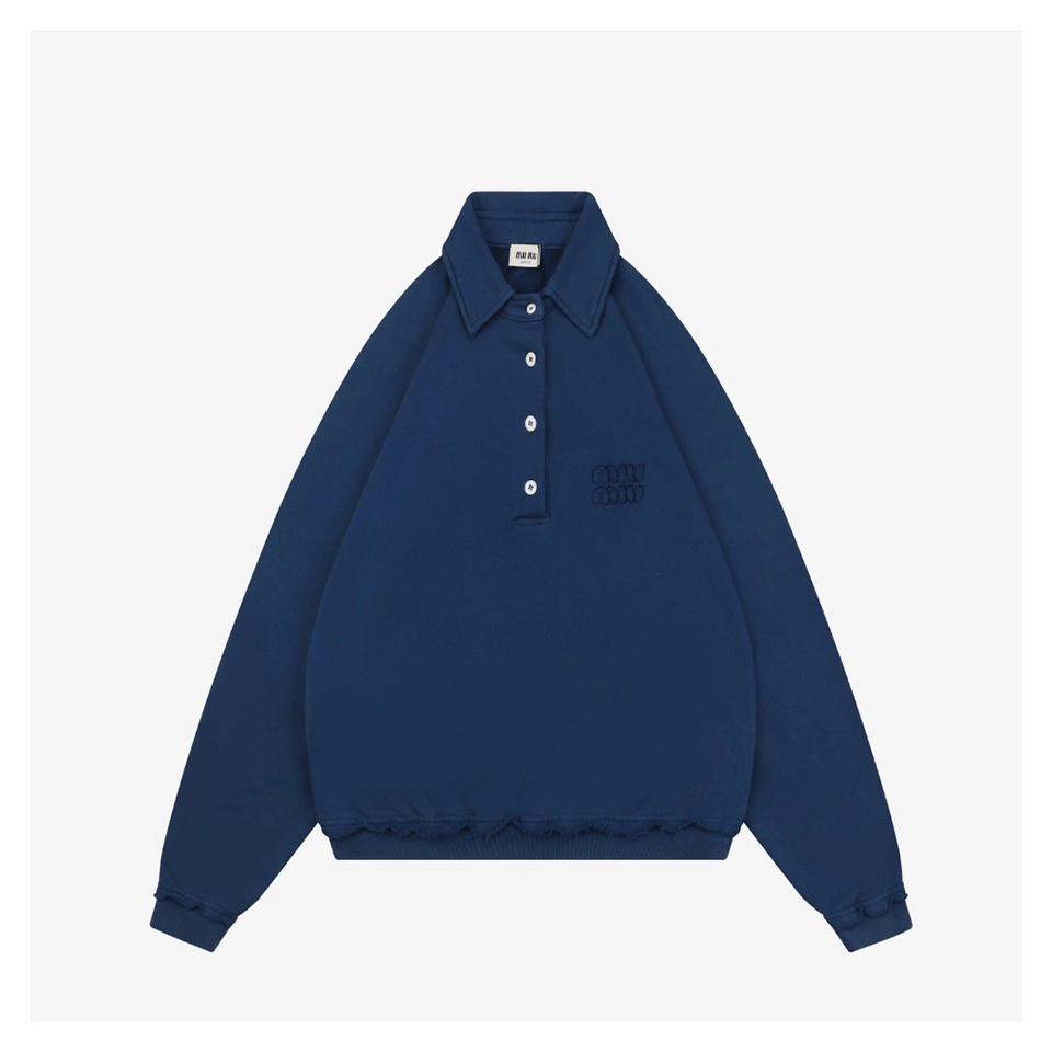 MM Klein Blue Polo Sweatshirt Front view