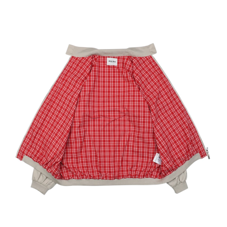 MM Small Logo Check-Lined Harrington Jacket Lining