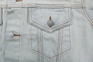 Maison Margiela Detachable Collar Vintage Wash Denim Jacket Pocket