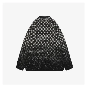 Maison Margiela Pixel Snowflake Check Crewneck Sweater Back view