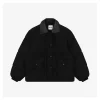 MM Leather-Collar Logo Down Jacket
