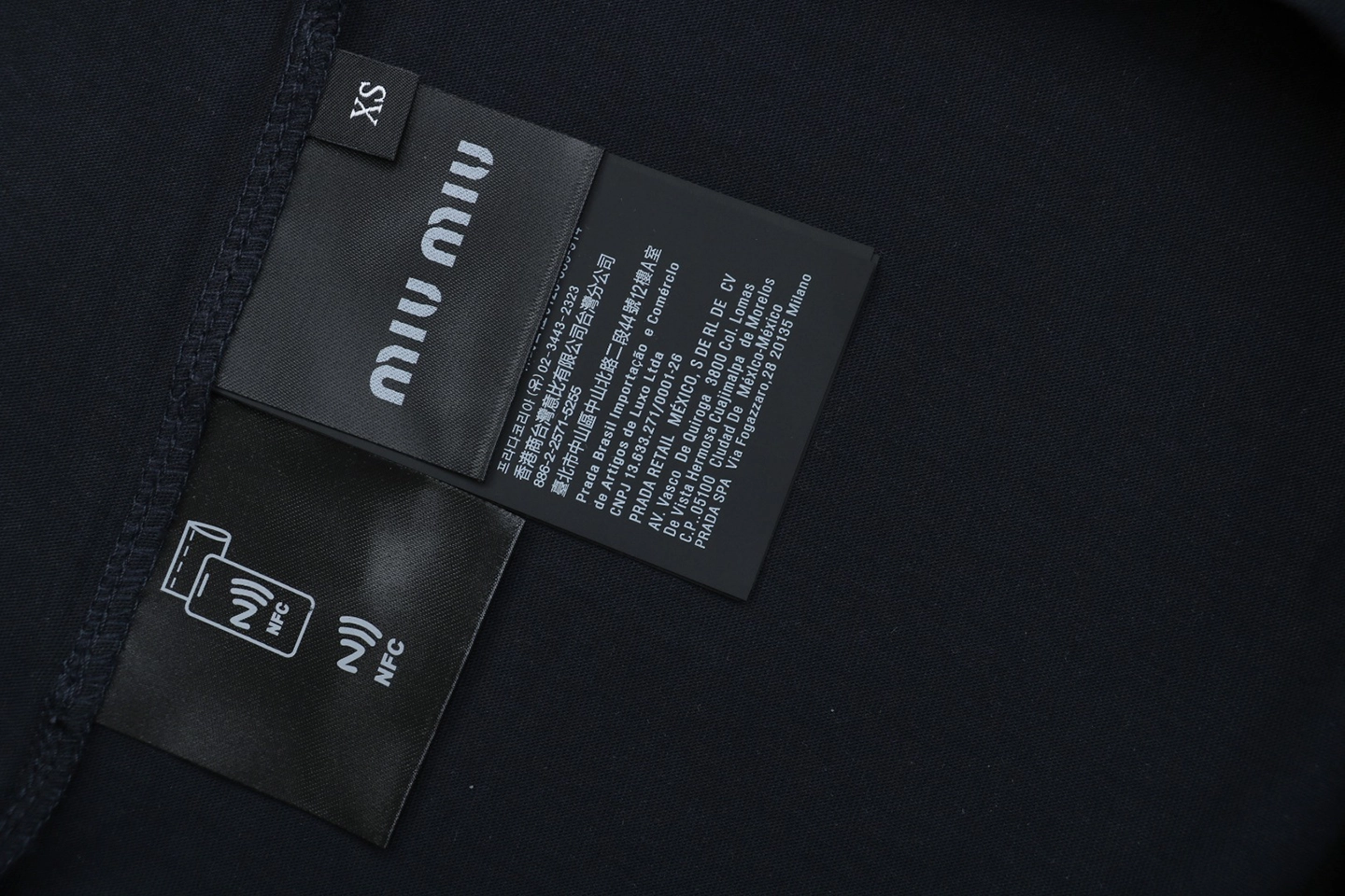 Miu Miu Minimal Logo Embroidered Shirt Wash label