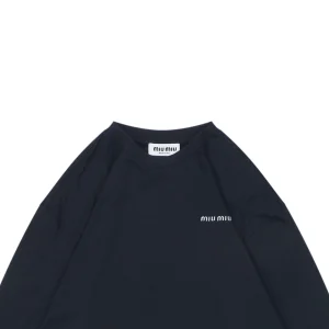 Miu Miu Minimal Logo Embroidered Shirt