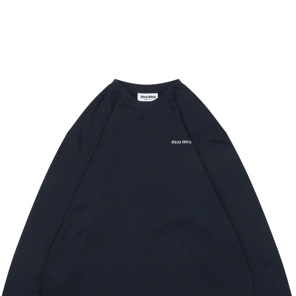 Miu Miu Minimal Logo Embroidered Shirt