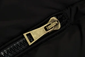 Mxxcler Agneux Cinched-Waist Hooded Down Jacket Black Zipper puller
