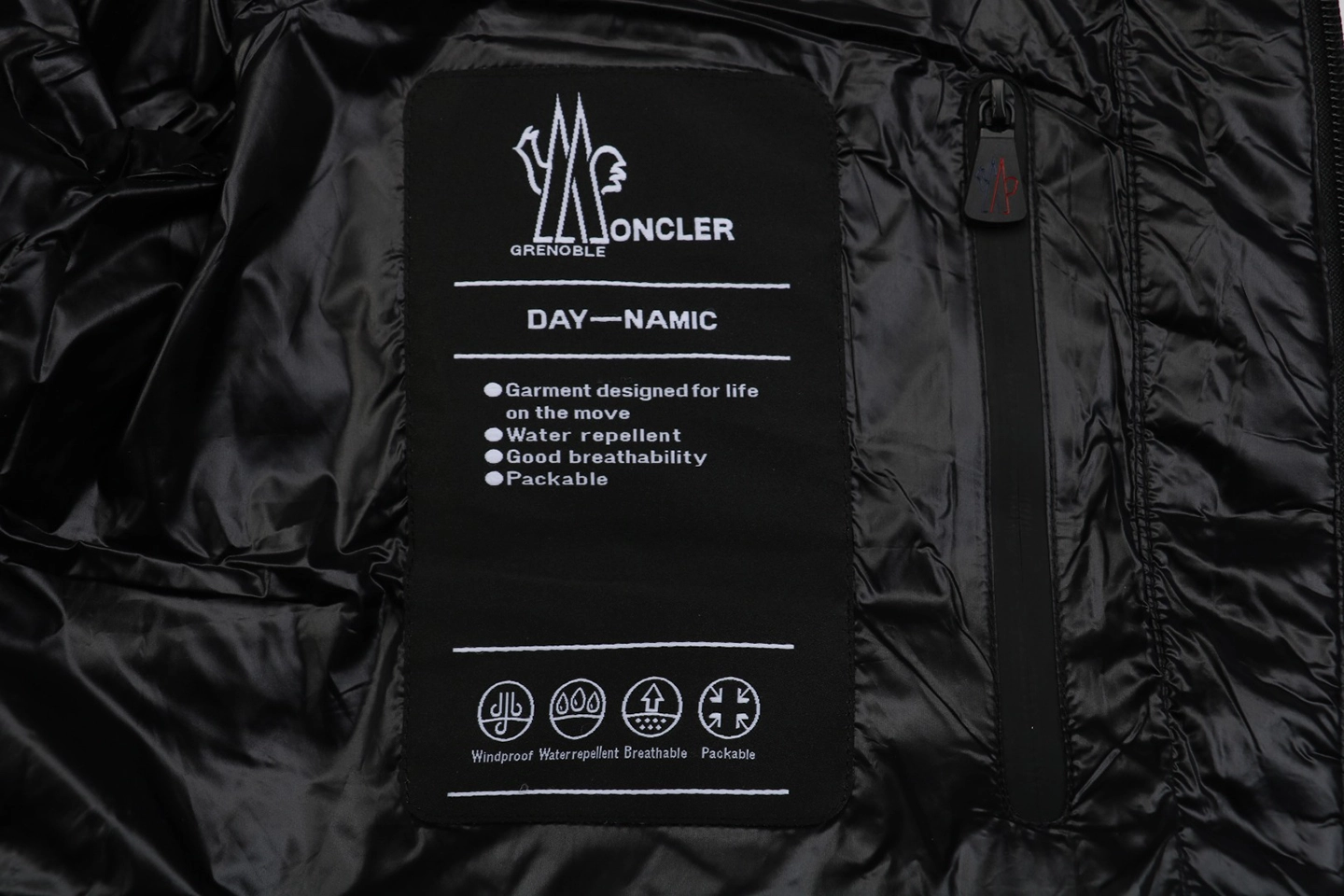 Mxxcler Arm Rooster Logo Hooded Down Jacket #2566 Brand label
