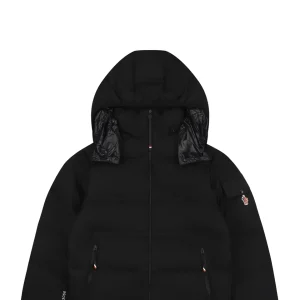 Mxxcler Arm Rooster Logo Hooded Down Jacket #2566 Black