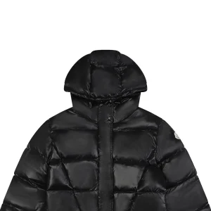 Mxxcler Bellevue Belted Hooded Long Down Jacket Black