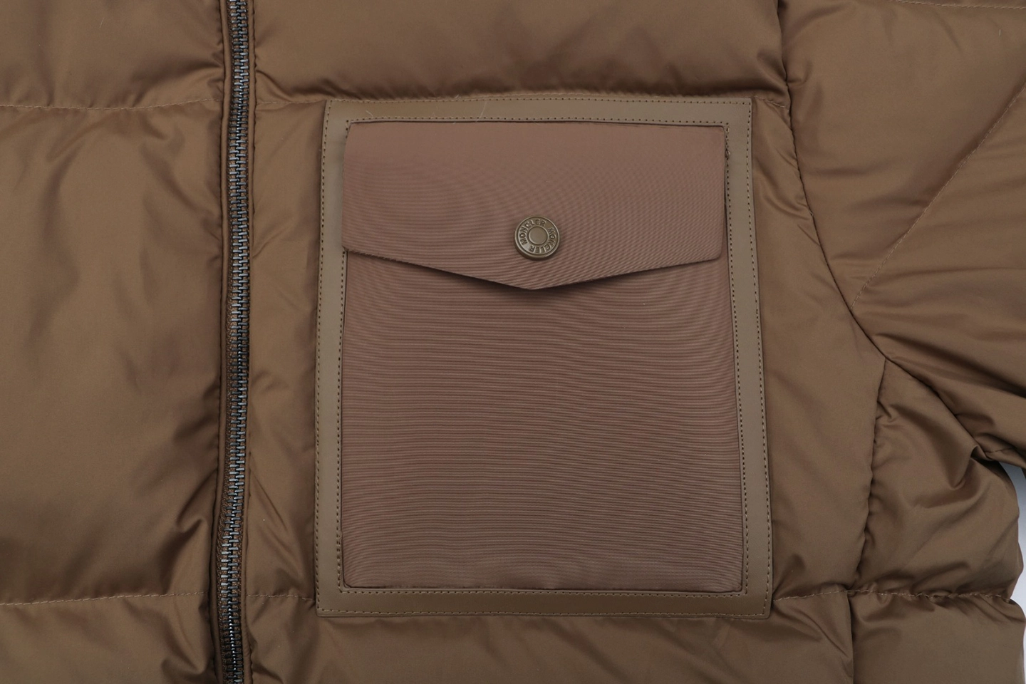 Mxxcler Besbre High-Collar Pocket Down Jacket Brown Pocket