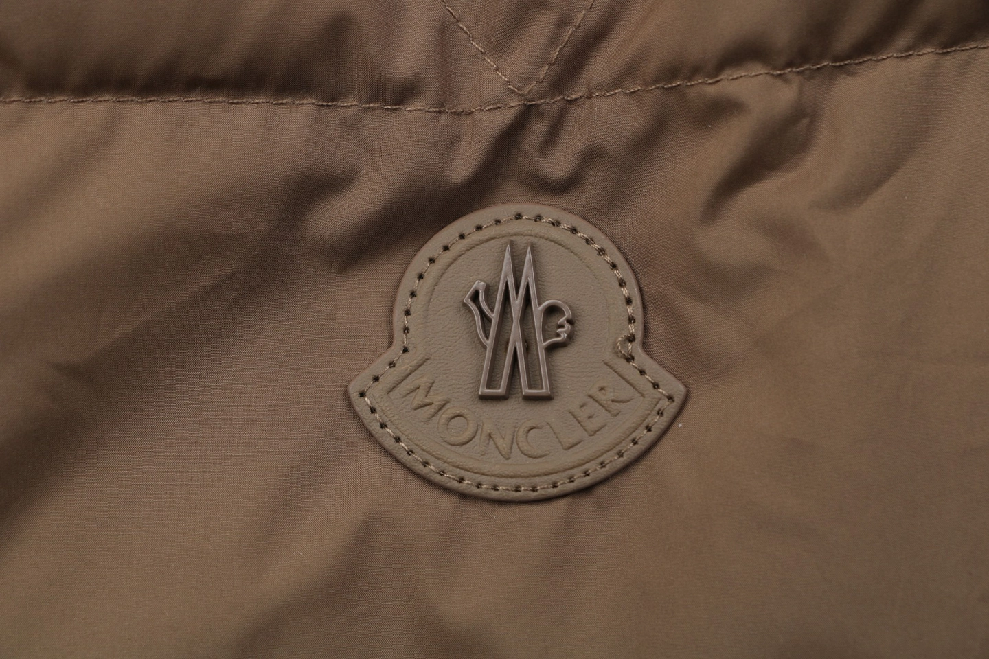 Mxxcler Besbre High-Collar Pocket Down Jacket Brown Brand label