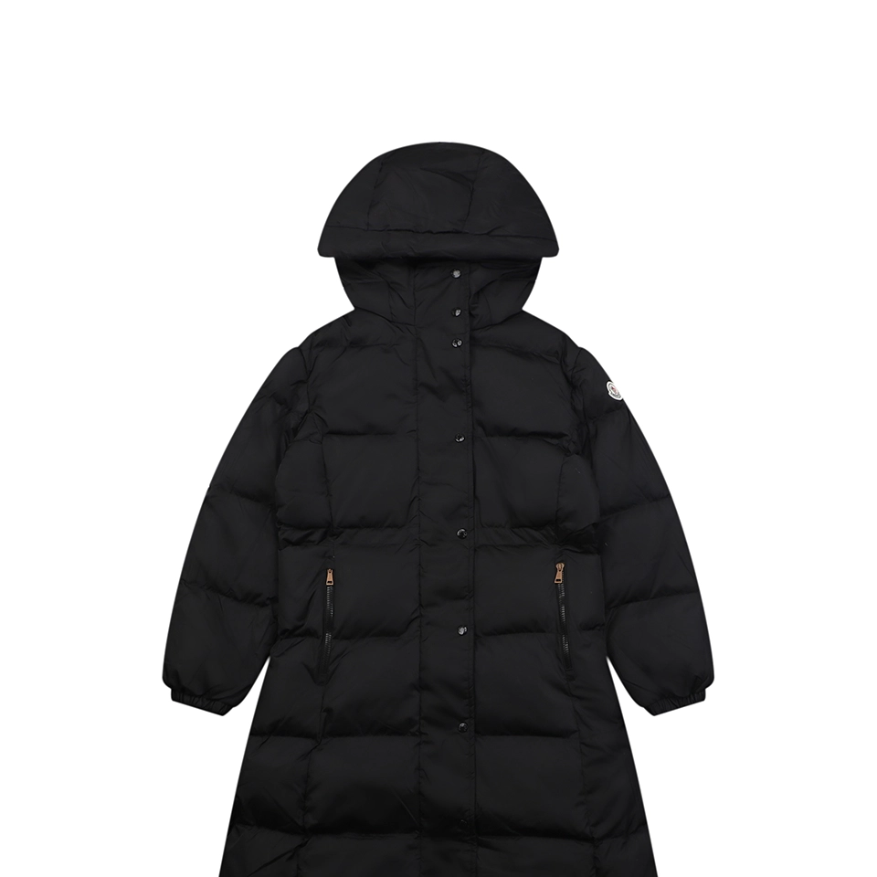 Mxxcler Chamer Long Hooded Down Jacket Black