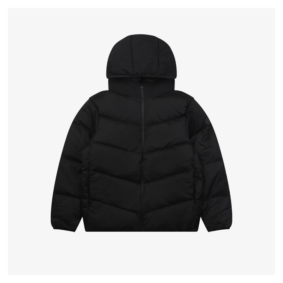 Mxxcler Forez Hooded Down Jacket #MT-518 Black Front view