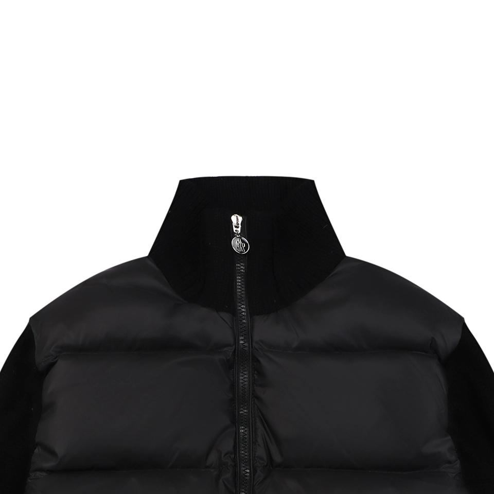 Mxxcler Four-Panel Knit Sleeve Down Jacket Black
