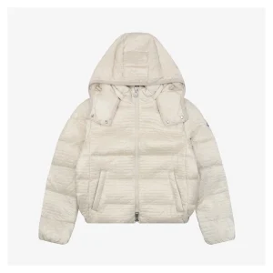Mxxcler Gisors Waffle Quilted Hooded Down Jacket White Front view