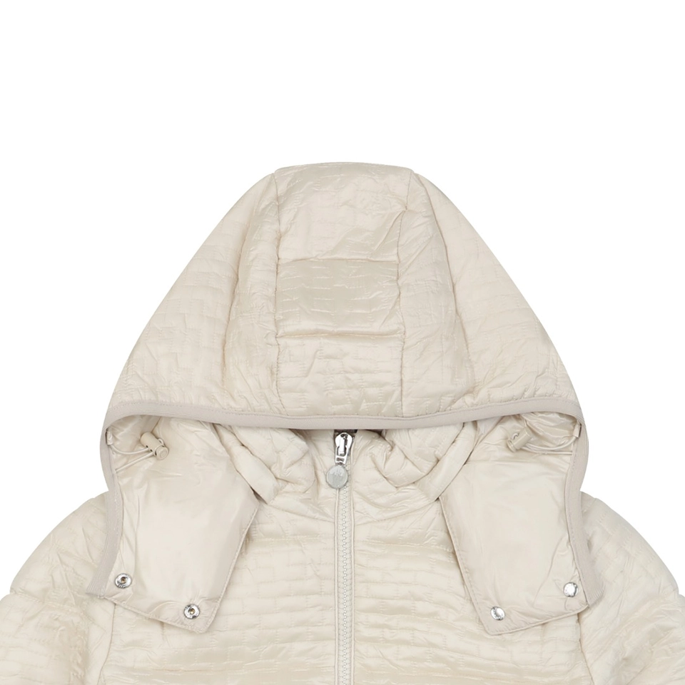 Mxxcler Gisors Waffle Quilted Hooded Down Jacket White