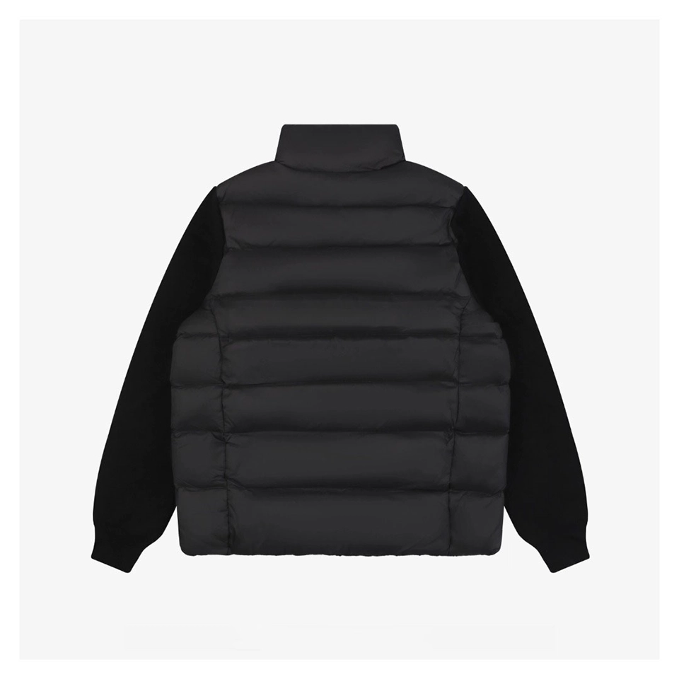 Mxxcler Irregular Panel Quilted Down Jacket Black Back view