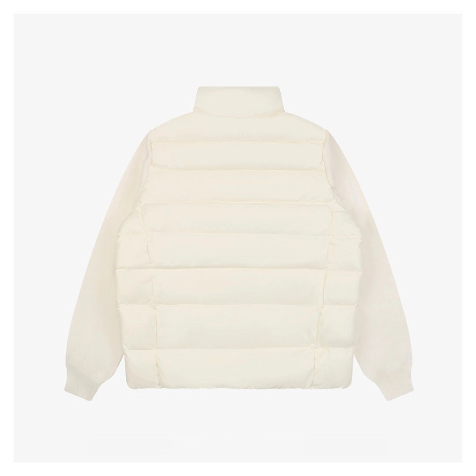 Mxxcler Irregular Panel Quilted Down Jacket White Back view