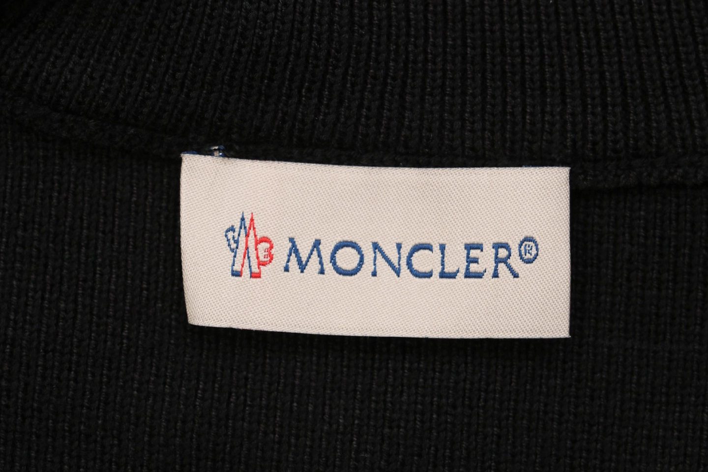 Mxxcler Leather-Trim Pocket Knit Down Jacket Black brand label