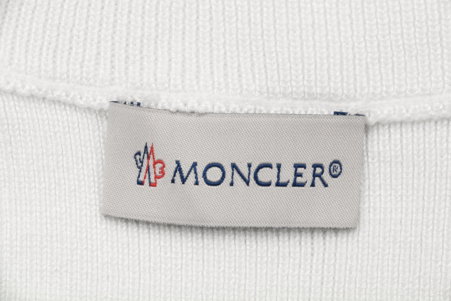 Mxxcler Leather-Trim Pocket Knit Down Jacket White Brand label
