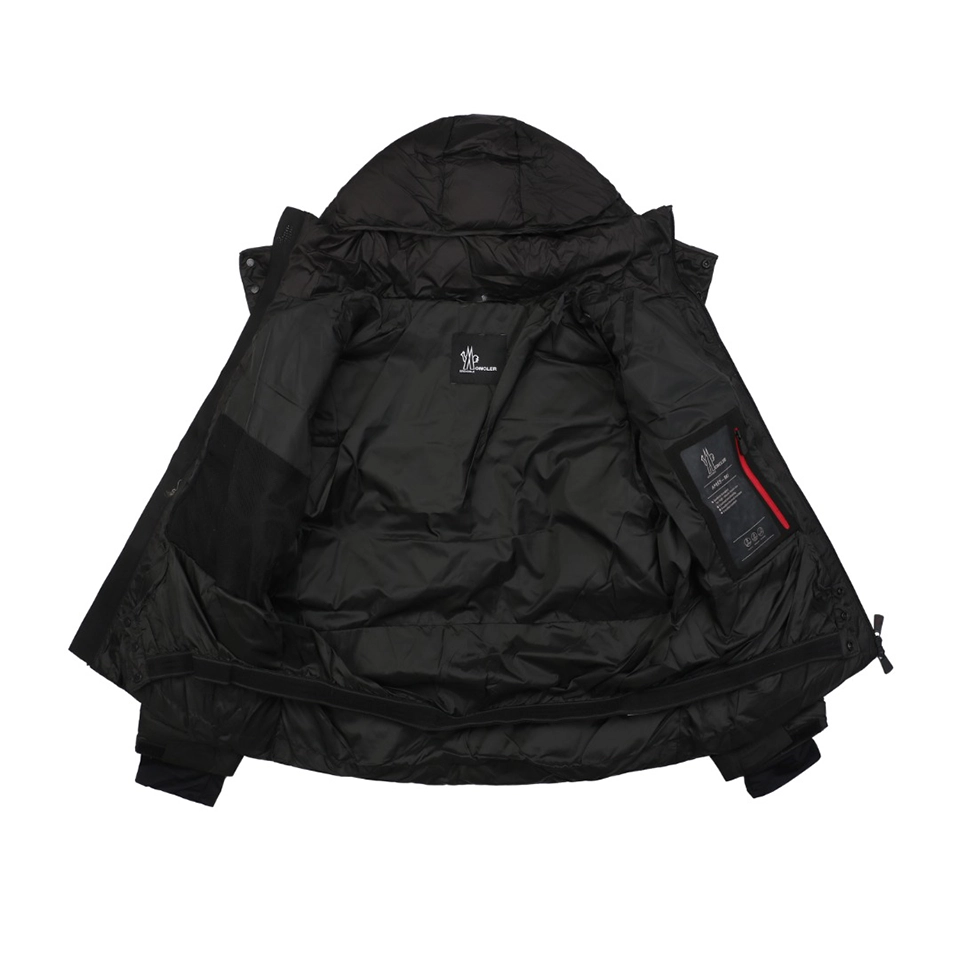 Mxxcler Rooster Arm Logo Hooded Down Jacket Lining