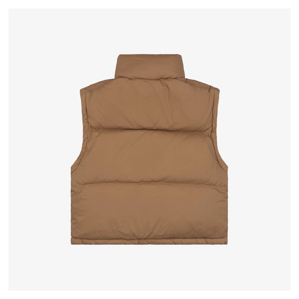 Mxxcler Selle Detachable Short Down Jacket Brown Back view