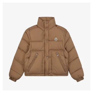 Mxxcler Selle Detachable Short Down Jacket Brown Front view