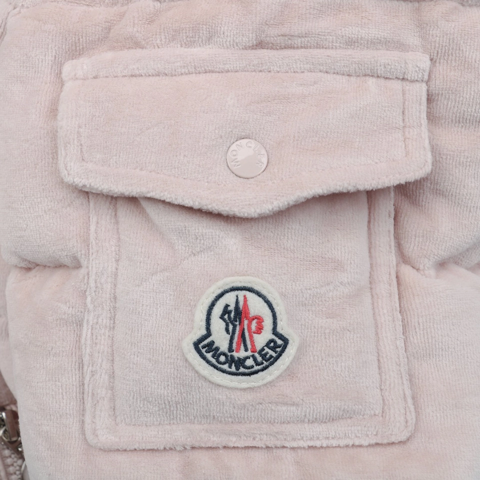 Mxxcler Yvoire Velvet Hooded Down Jacket #509 Pink Pocket