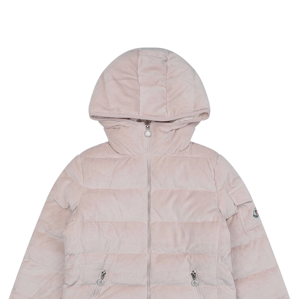 Mxxcler Yvoire Velvet Hooded Down Jacket #509 Pink