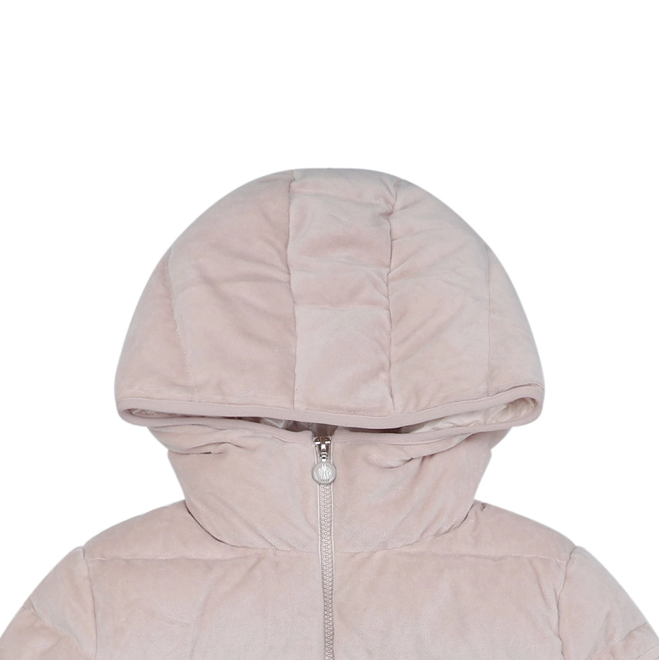 Mxxcler Yvoire Velvet Hooded Down Jacket #509 Pink