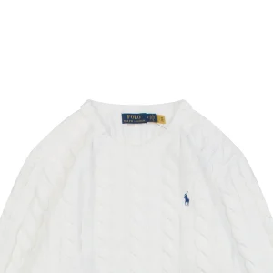 Ralph Lauren Cable-Knit Crewneck Pony Logo Sweater