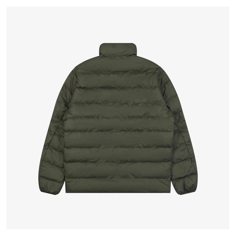 Ralph Lauren Pony Logo Quilted Stand Collar Down Jacket Green Back view