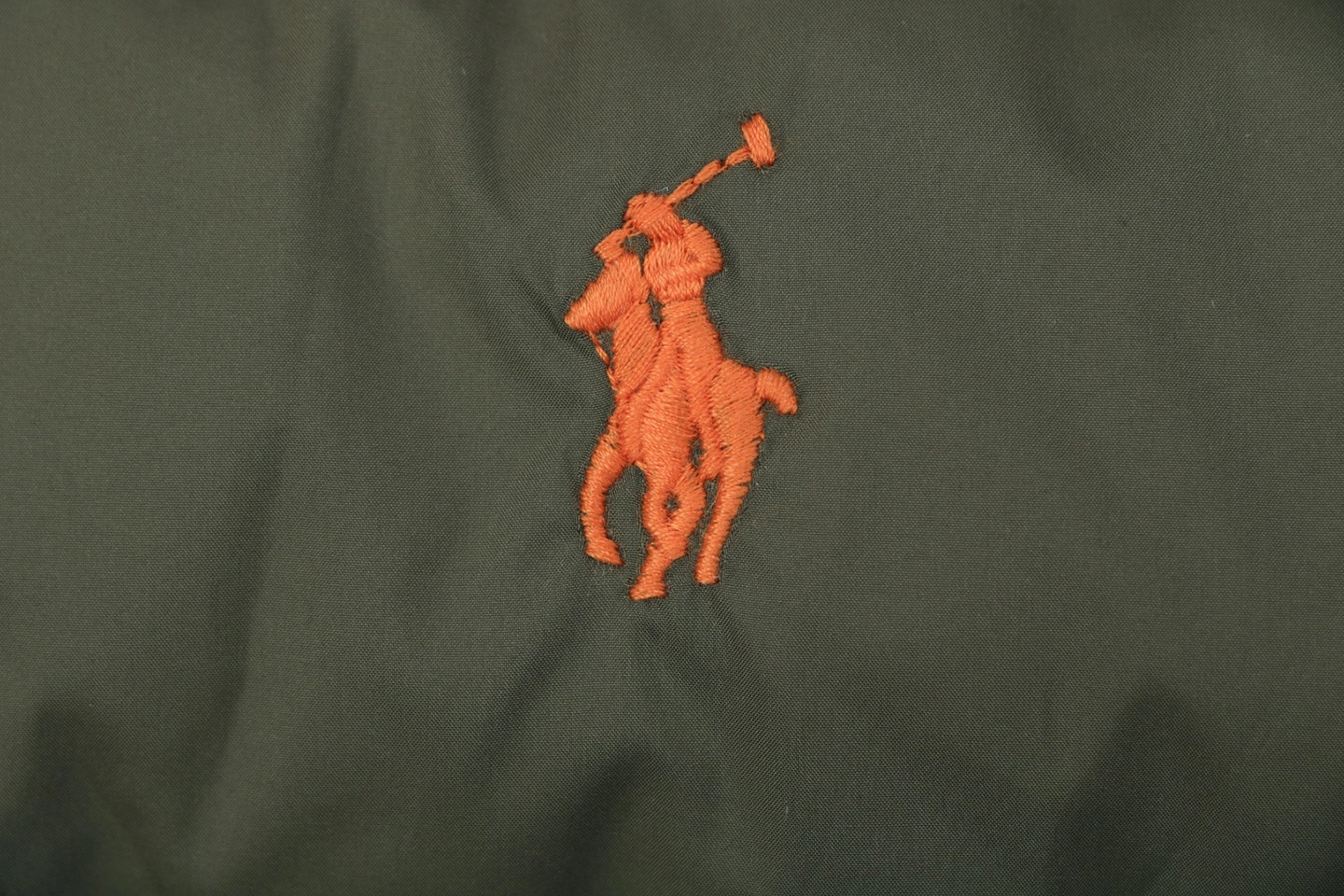 Ralph Lauren Pony Logo Quilted Stand Collar Down Jacket Green brand