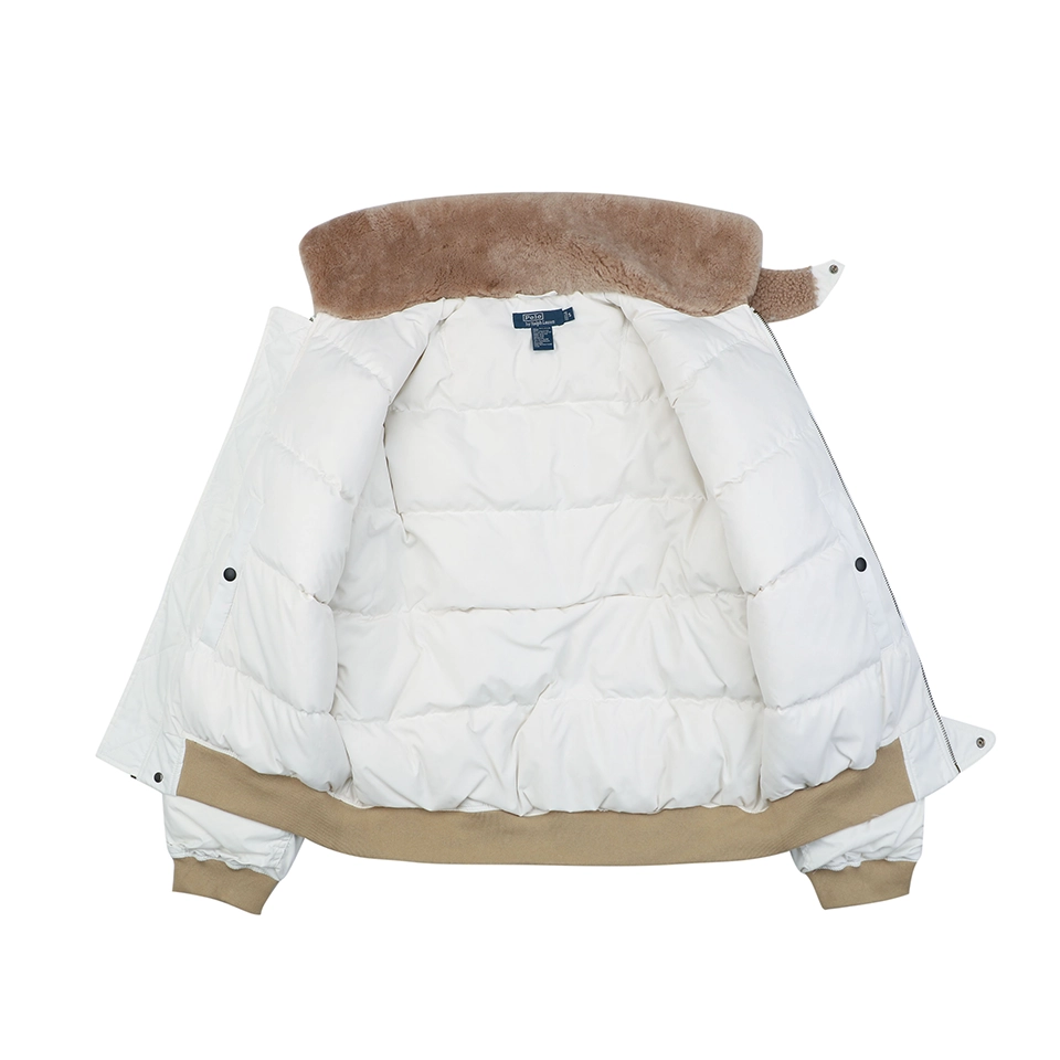 Ralph Lauren Vintage Shearling-Collar Down Flight Jacket Lining